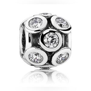 Authentic Pandora Retired ‘Whimsical  Lights’ Clear CZ Crystal S925 Ale Charm